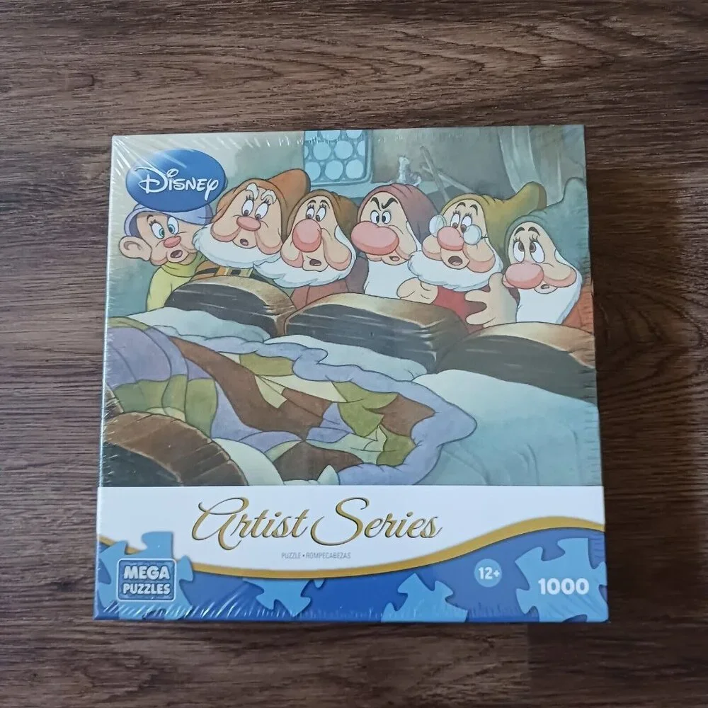 Disney Mega Snow White SEVEN DWARFS Puzzle 1000 Pc Artist Series - Is she Asleep